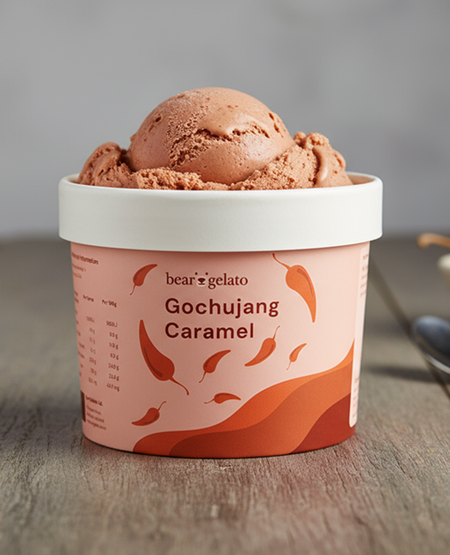 Gochujang caramel signature flavor in tub